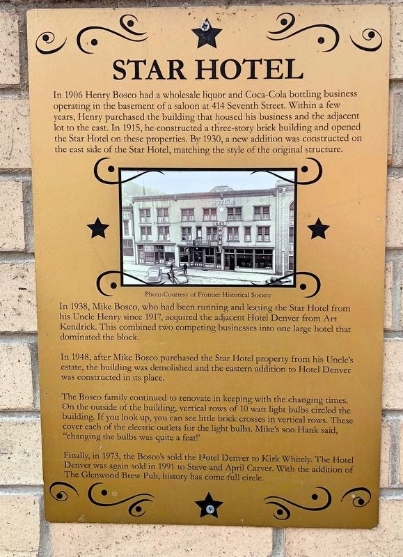 Star Hotel Marker image. Click for full size.