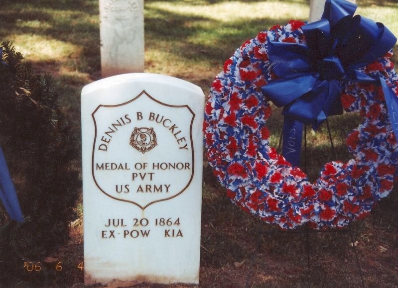 Dennis Buckley Grave Marker. Click for full size. Dennis Buckley Grave Marker image. Click for full size.