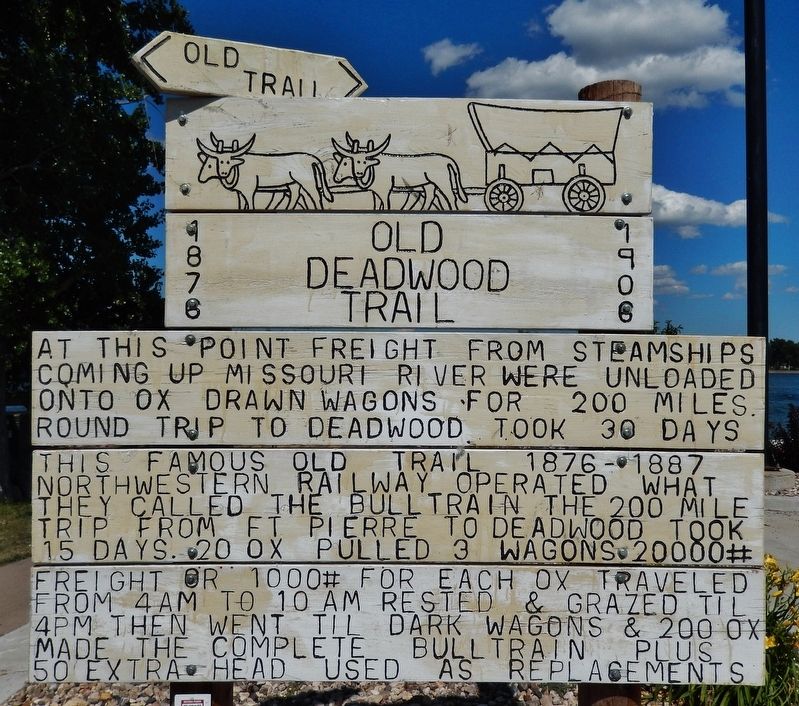Old Deadwood Trail Marker image. Click for full size.