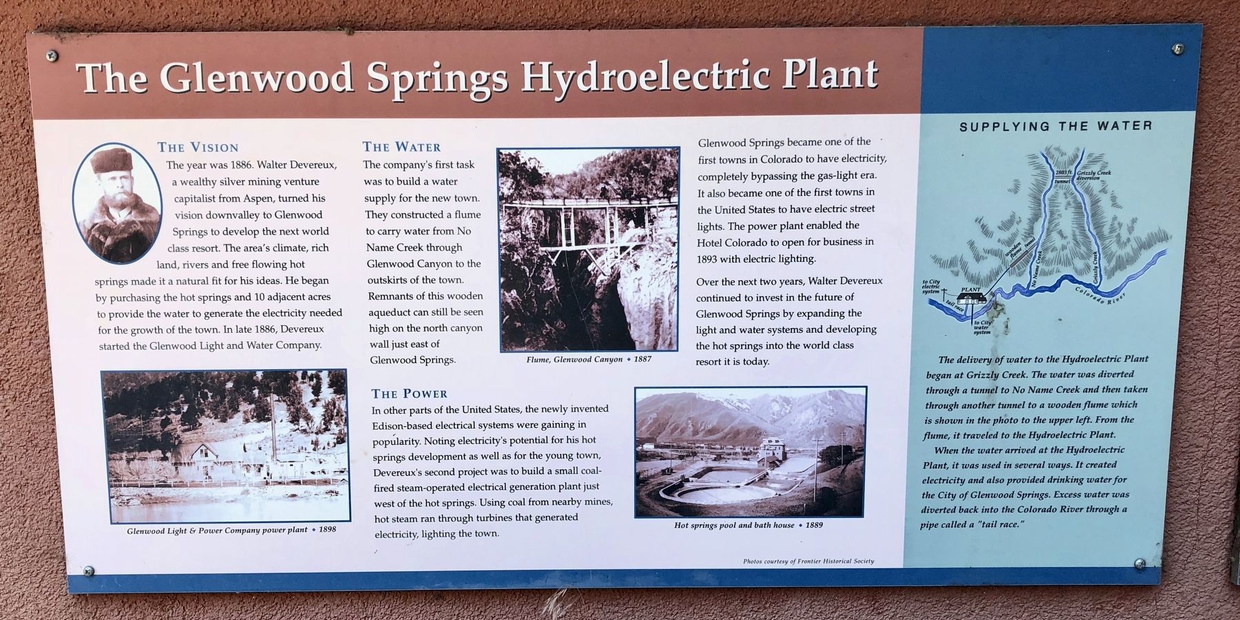 The Glenwood Springs Hydroelectric Plant Marker image. Click for full size.