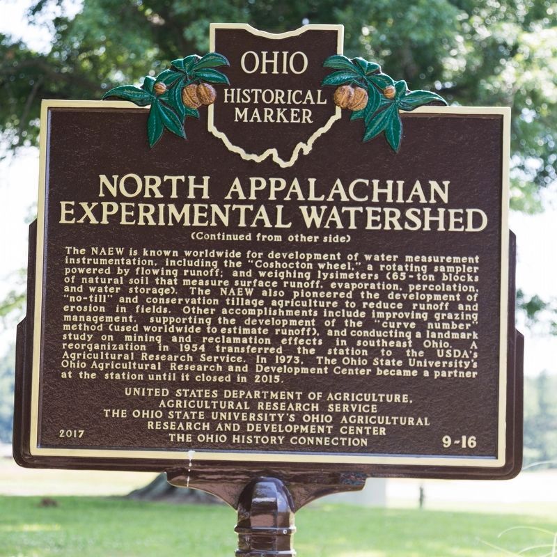 North Appalachian Experimental Watershed Marker Reverse image. Click for full size.