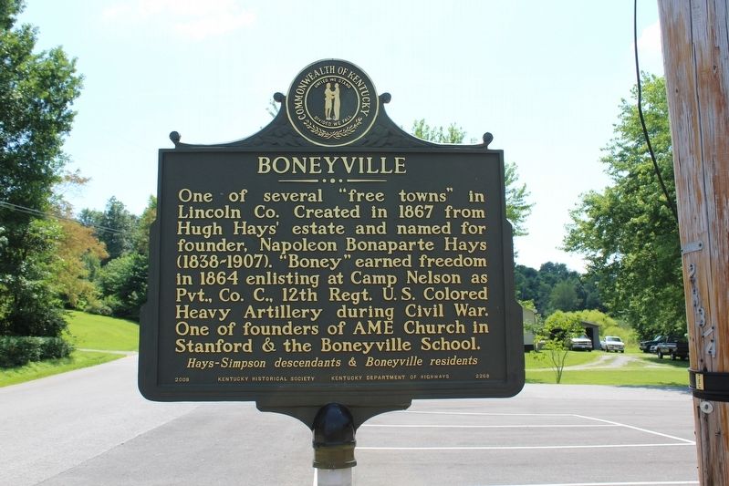 Boneyville Marker (Side 1) image. Click for full size.