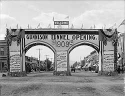 The Gunnison Tunnel Welcome Arch. Click for full size. The Gunnison Tunnel Welcome Arch image. Click for full size.