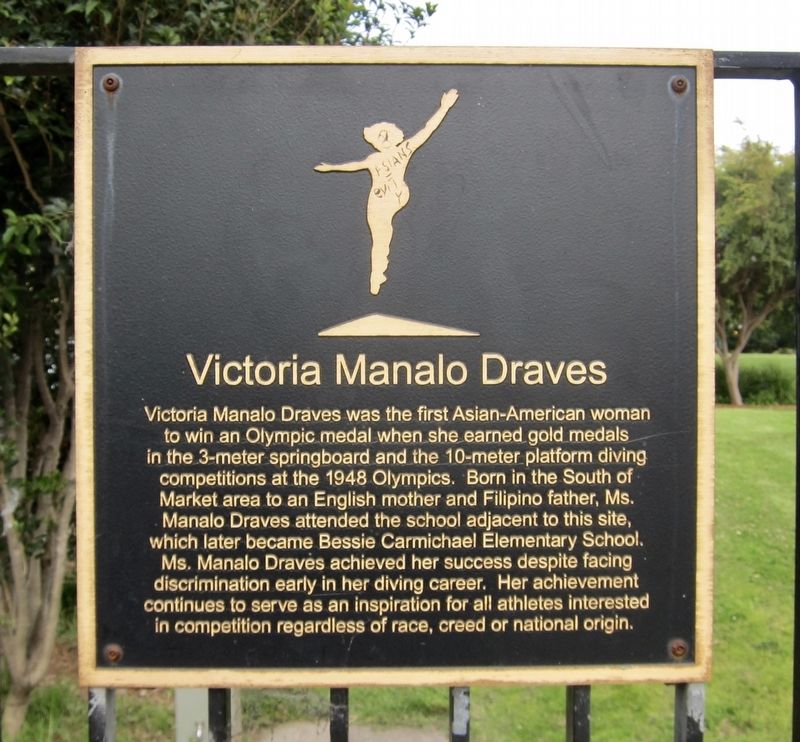 Victoria Manalo Draves Marker image. Click for full size.