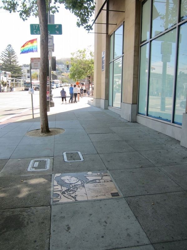 Sally Ride Marker - wide view, on Market, looking towards Castro image. Click for full size.