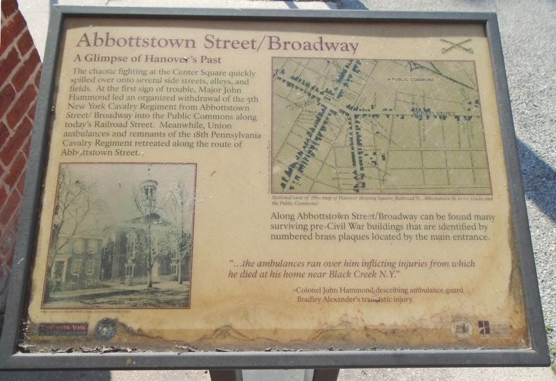 Abbottstown Street/Broadway Marker image. Click for full size.