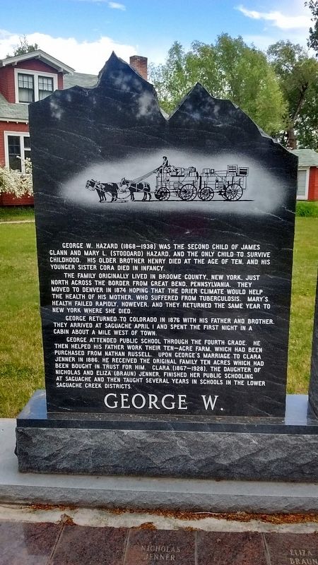 George W. Hazard Memorial Marker (left) image. Click for full size.
