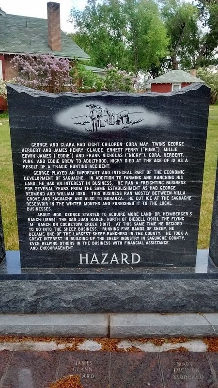 George W. Hazard Memorial Marker (center) image. Click for full size.