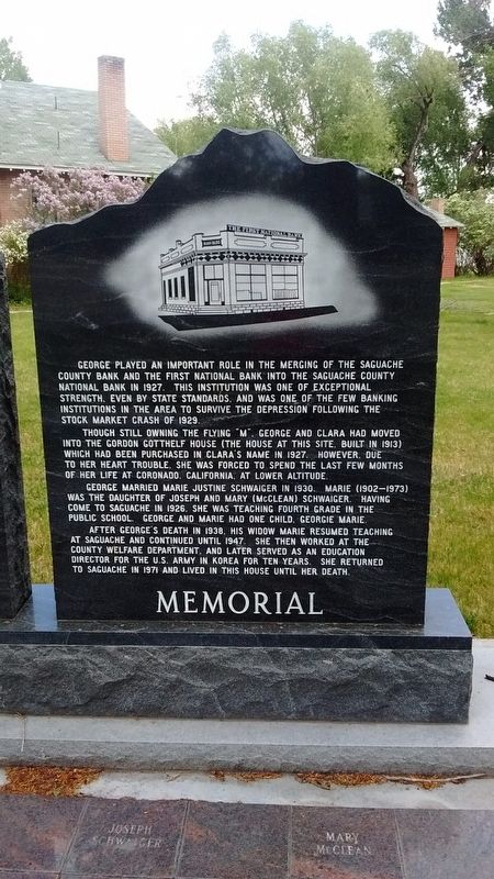 George W. Hazard Memorial Marker (right) image. Click for full size.