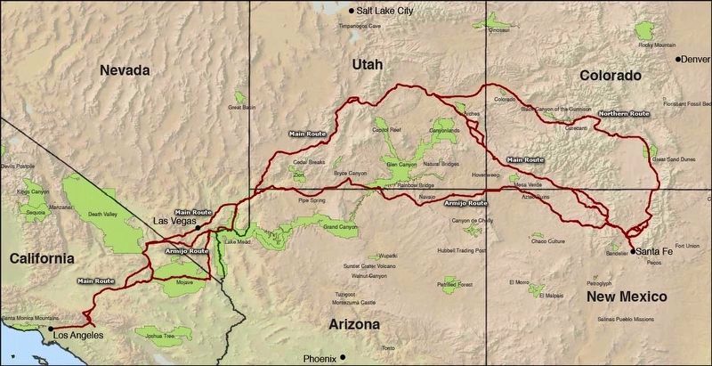 Old Spanish Trail Map. Click for full size. Old Spanish Trail Map image. Click for full size.
