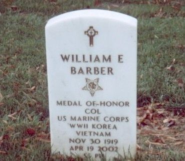 Capt. William E. Barber, USMC Grave Marker image. Click for full size.