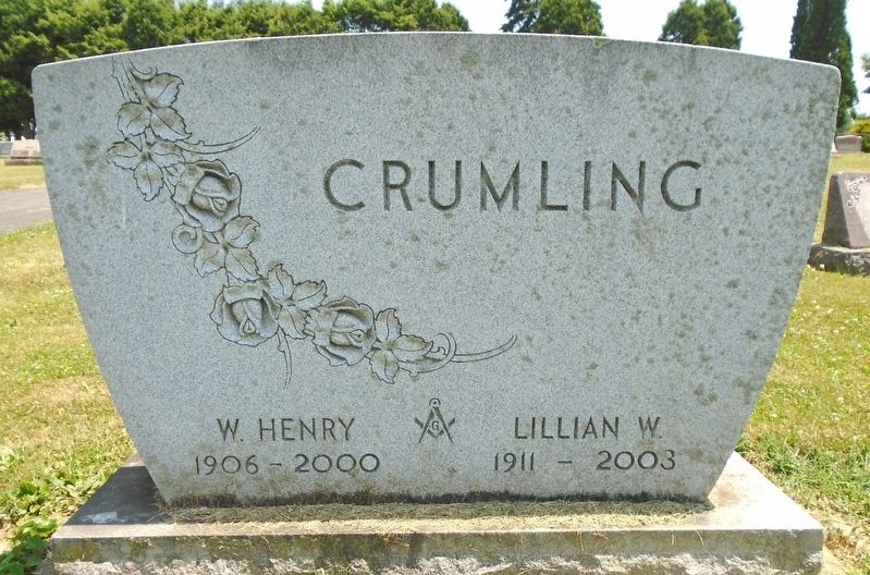 W. Henry Crumling Grave Marker. Click for full size. W. Henry Crumling Grave Marker image. Click for full size.