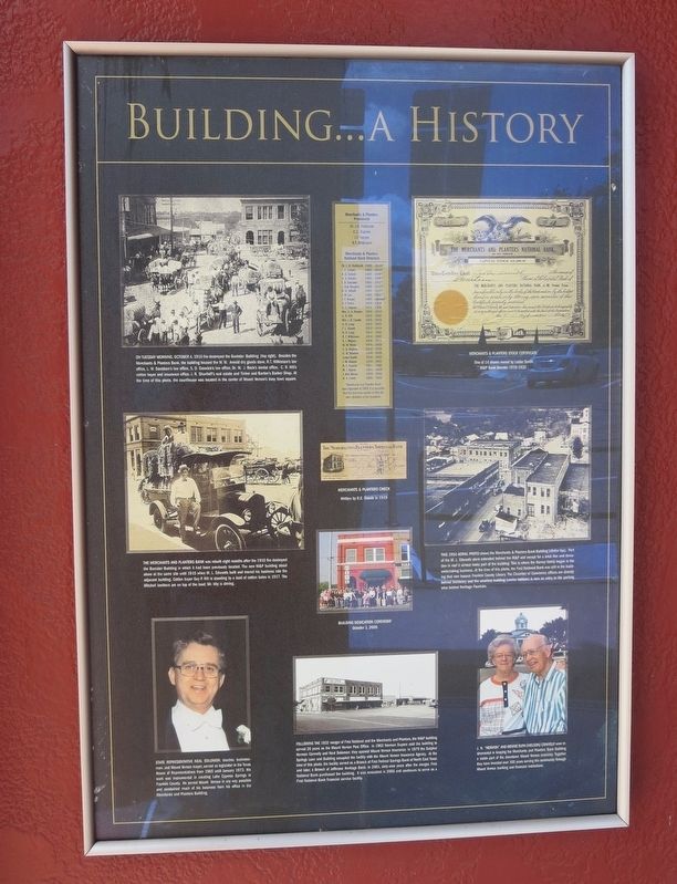 Building a History photo collage, also on the outside of the bank. image. Click for full size.