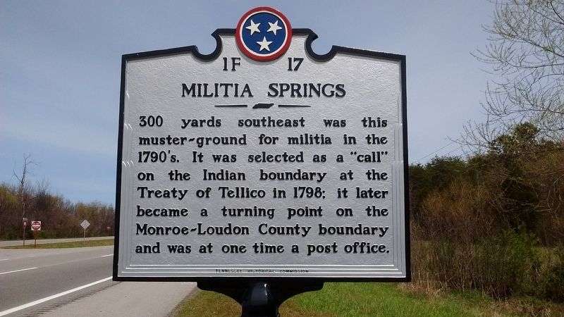 Militia Springs Marker. Click for full size. Militia Springs Marker image. Click for full size.
