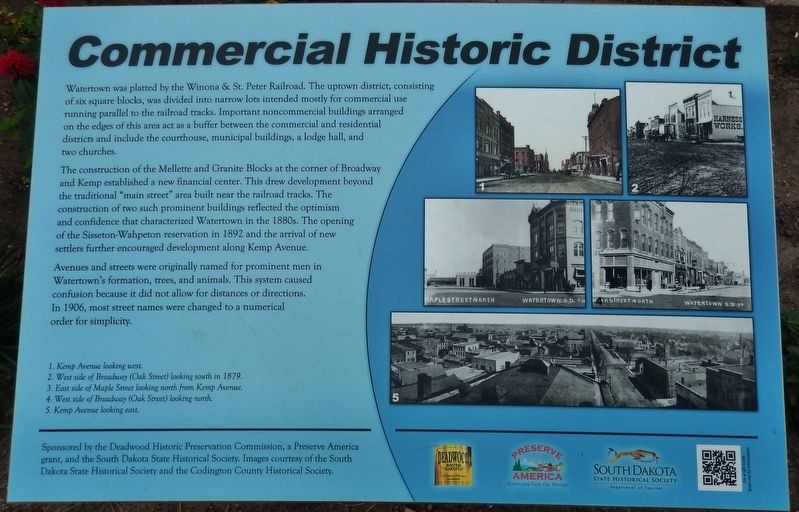 Commercial Historic District Marker. Click for full size. Commercial Historic District Marker image. Click for full size.