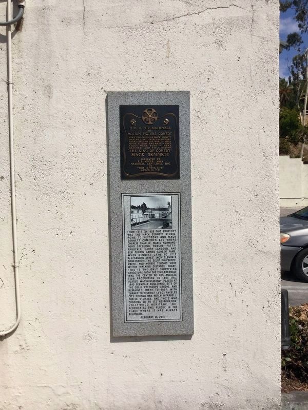 Mack Sennett Marker. Click for full size. Mack Sennett Marker image. Click for full size.