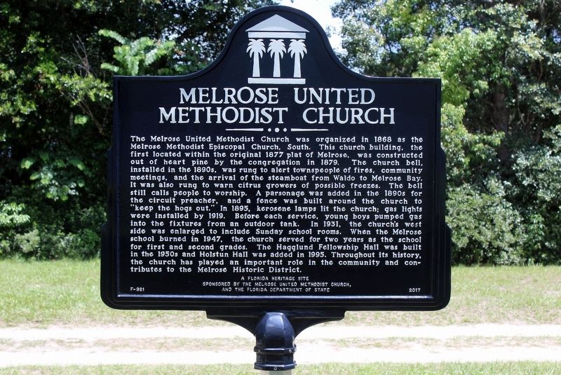 Melrose United Methodist Church Marker image. Click for full size.