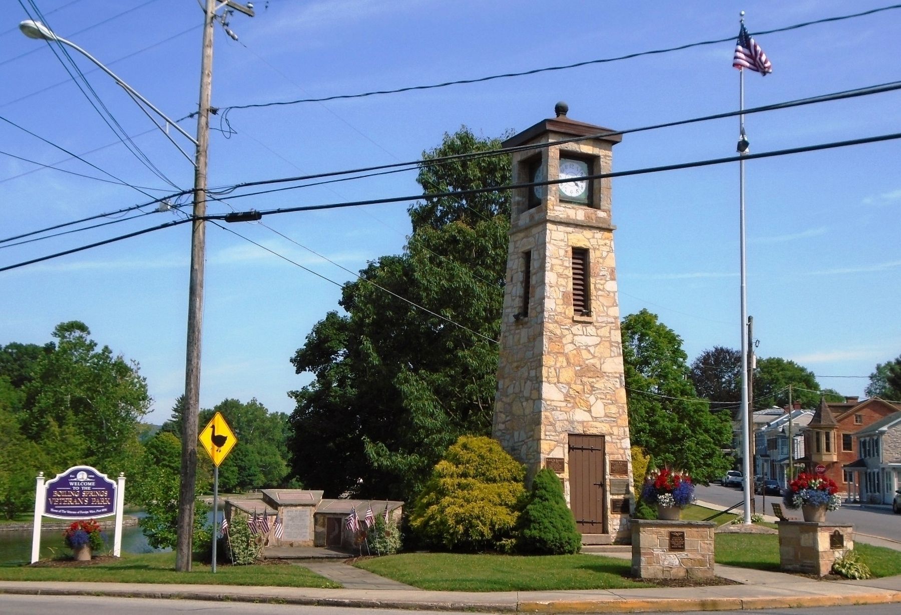 Cumberland County Veterans Memorial Clock Tower and Park image. Click for full size.