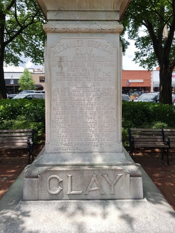 Alexander Stephens Clay Marker. Click for full size. Alexander Stephens Clay Marker image. Click for full size.