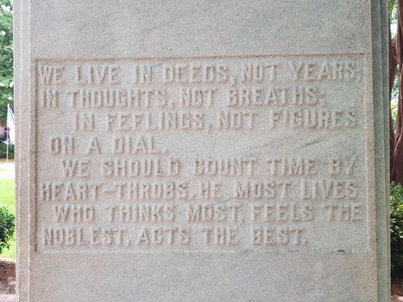 Alexander Stephens Clay Marker additional inscription. Click for full size. Alexander Stephens Clay Marker additional inscription image. Click for full size.