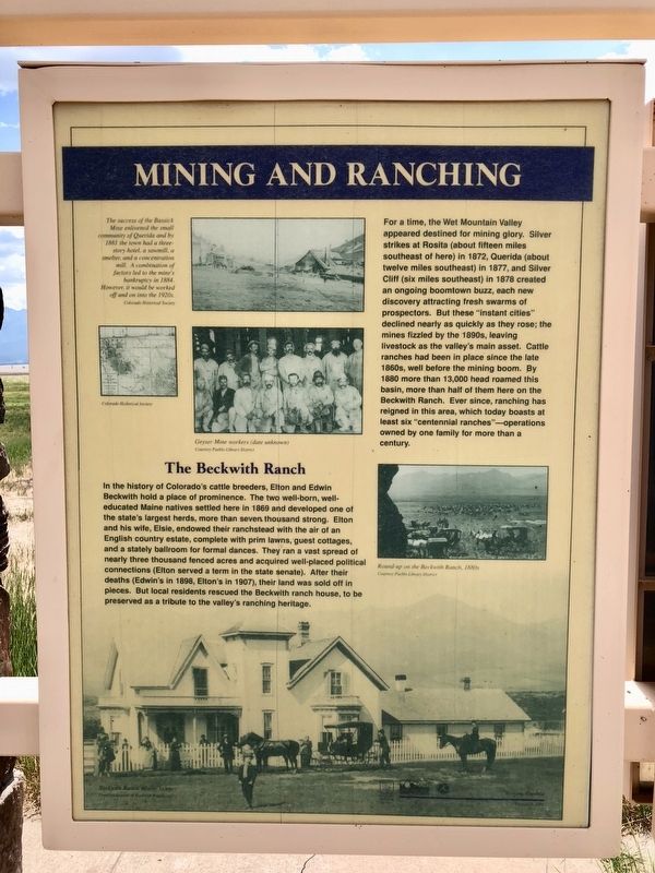 Mining and Ranching Marker image. Click for full size.
