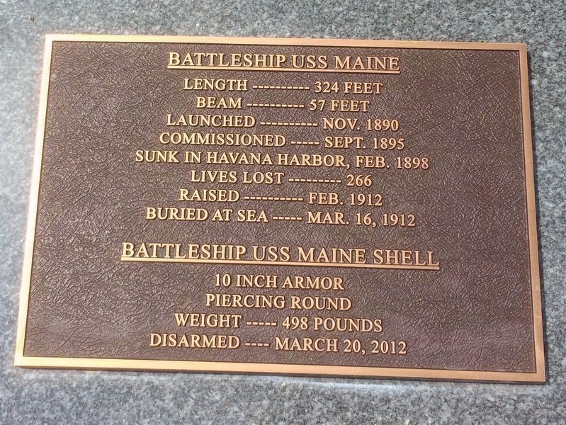 Battleship USS Maine image. Click for full size.