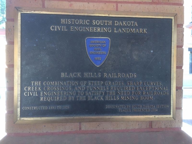 Historic South Dakota Civil Engineering Landmark Marker image. Click for full size.
