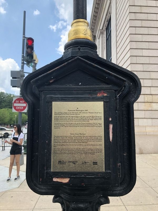 Downtown Washington, 1801 Marker. Click for full size. Downtown Washington, 1801 Marker image. Click for full size.