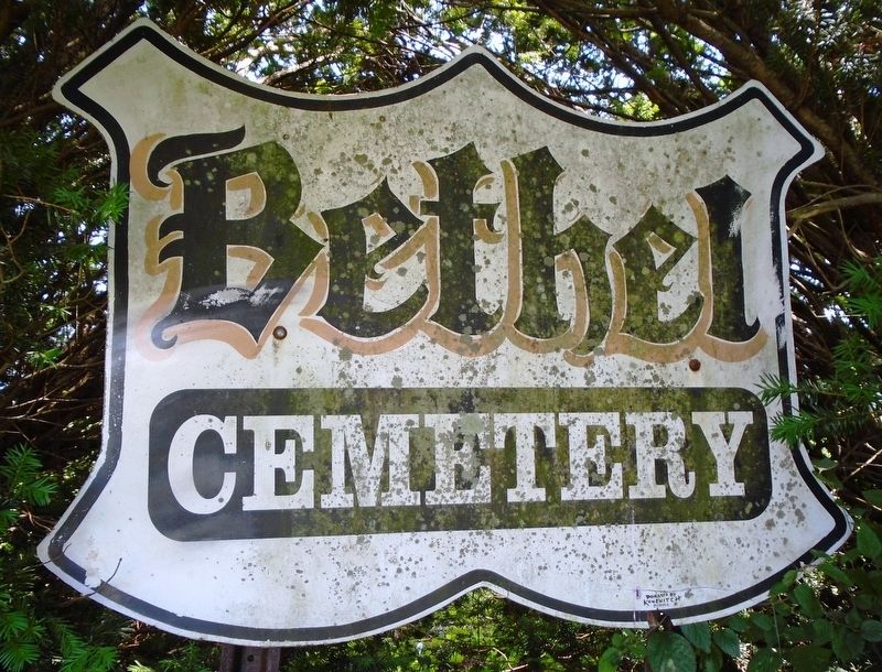 Bethel Cemetery Sign image. Click for full size.
