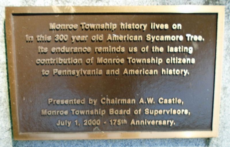 Monroe Township History Marker image. Click for full size.