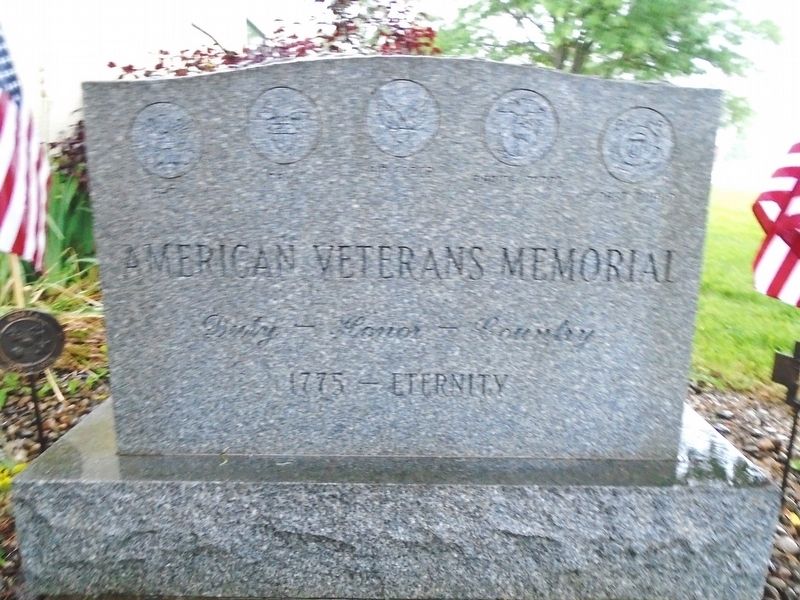 American Veterans Memorial Marker. Click for full size. American Veterans Memorial Marker image. Click for full size.