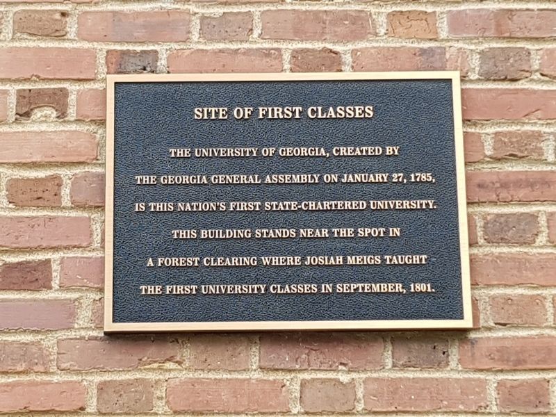 Site of First Classes Marker. Click for full size. Site of First Classes Marker image. Click for full size.