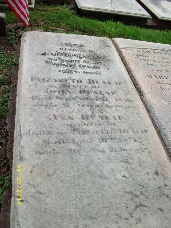 Grave of John Dunlap. Click for full size. Grave of John Dunlap image. Click for full size.