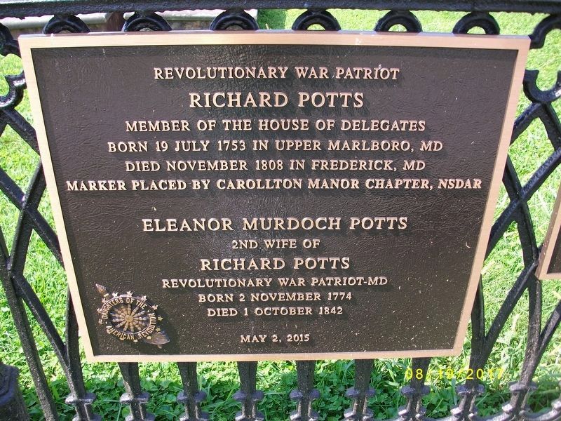 Richard Potts - Revolutionary War Patriot Marker image. Click for full size.