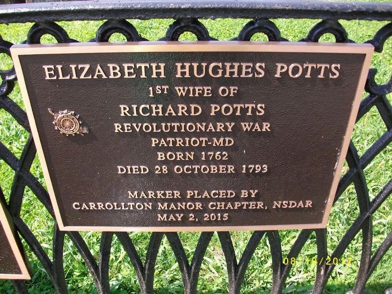 Elizabeth Hughes Potts Marker image. Click for full size.
