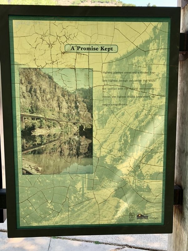 Building Interstate 70 Through Glenwood Canyon Marker image. Click for full size.