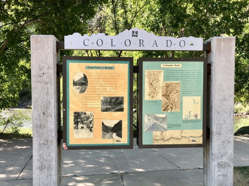 Marker with the Colorado River in background. image. Click for full size.