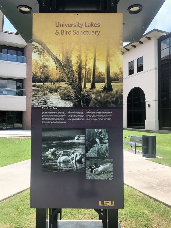University Lakes & Bird Sanctuary Marker image. Click for full size.