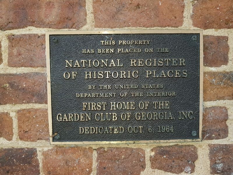 First Home of the Garden Club of Georgia, Inc. Marker image. Click for full size.