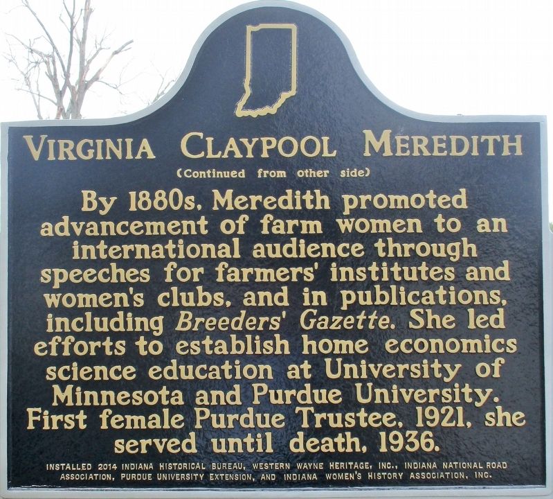 Virginia Claypool Meredith Marker reverse image. Click for full size.