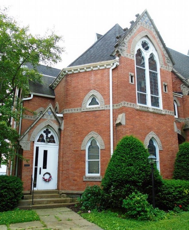 First Presbyterian Church and Marker. Click for full size. First Presbyterian Church and Marker image. Click for full size.