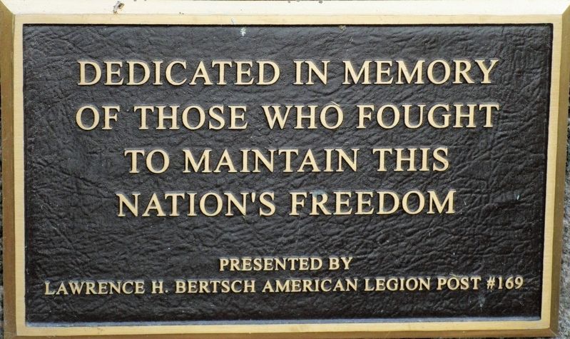 Cambridge City Veterans Memorial Marker image. Click for full size.
