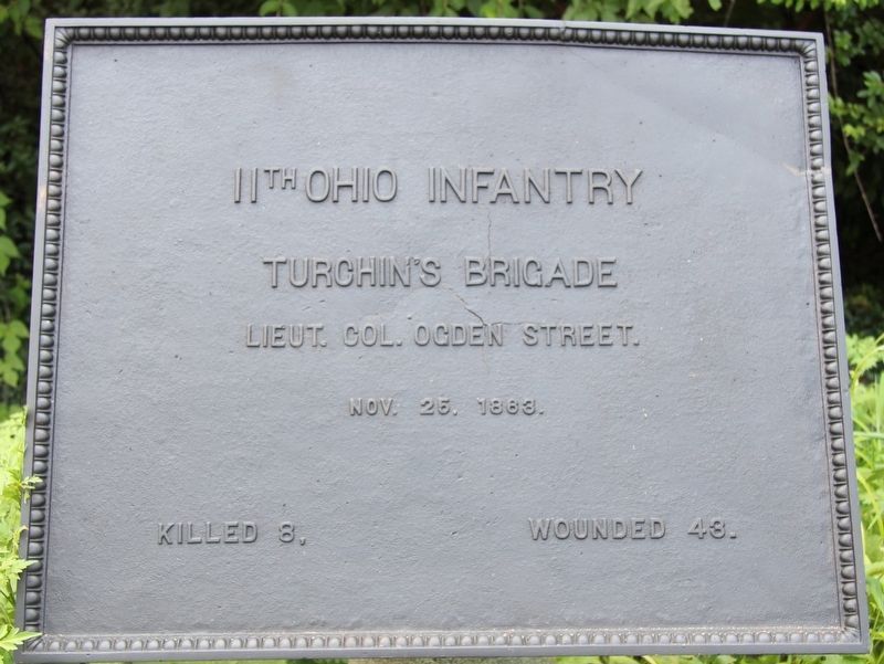 11th Ohio Infantry Marker. Click for full size. 11th Ohio Infantry Marker image. Click for full size.