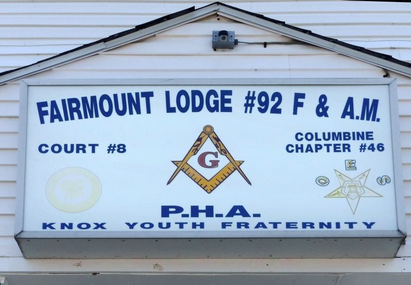 Masonic Lodge No. 92 F & A.M.<br>Columbine Chapter #46<br>Court # 8<br>P.H.A. Knox Youth Fraternity image. Click for full size.