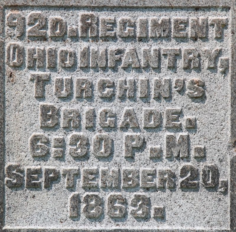 92nd Ohio Infantry Marker. Click for full size. 92nd Ohio Infantry Marker image. Click for full size.