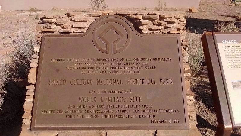 Chaco Culture National Historic Park Plaque. Click for full size. Chaco Culture National Historic Park Plaque image. Click for full size.