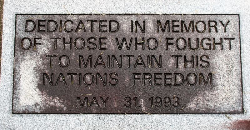 Valley Grove Veterans Memorial Marker. Click for full size. Valley Grove Veterans Memorial Marker image. Click for full size.