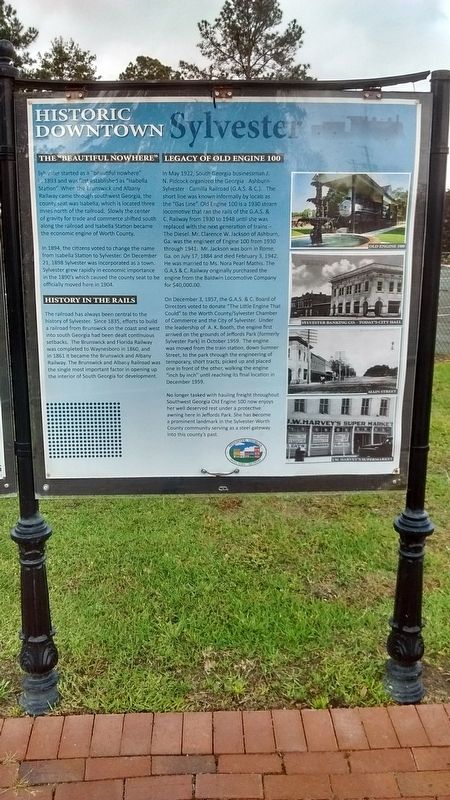 Historic Downtown Sylvester Marker image. Click for full size.