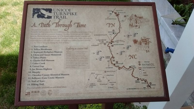 Unicoi Turnpike Trail Marker. Click for full size. Unicoi Turnpike Trail Marker image. Click for full size.