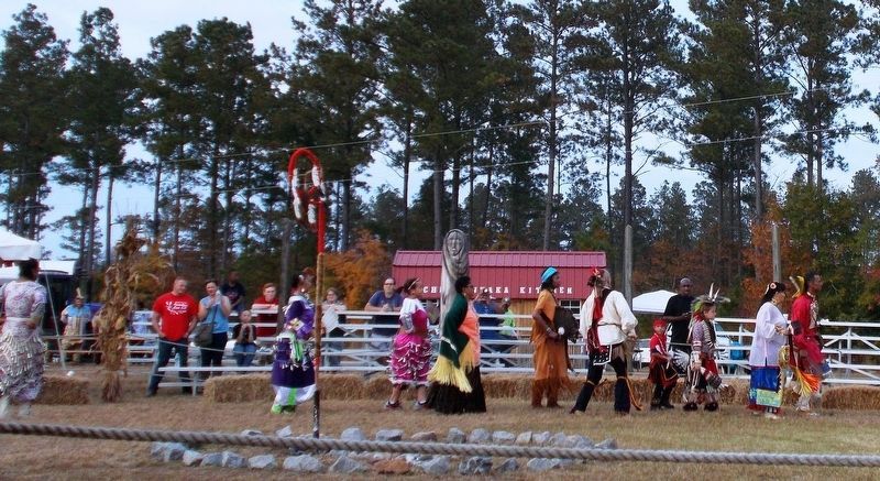 Inter-tribal dancers at the November 2017 Powwow. image. Click for full size.